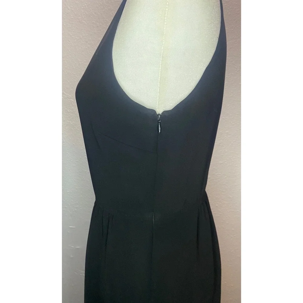 J.Crew Dress Womens 6 Black Sleeveless Round Neck Side Zip Pleated Party